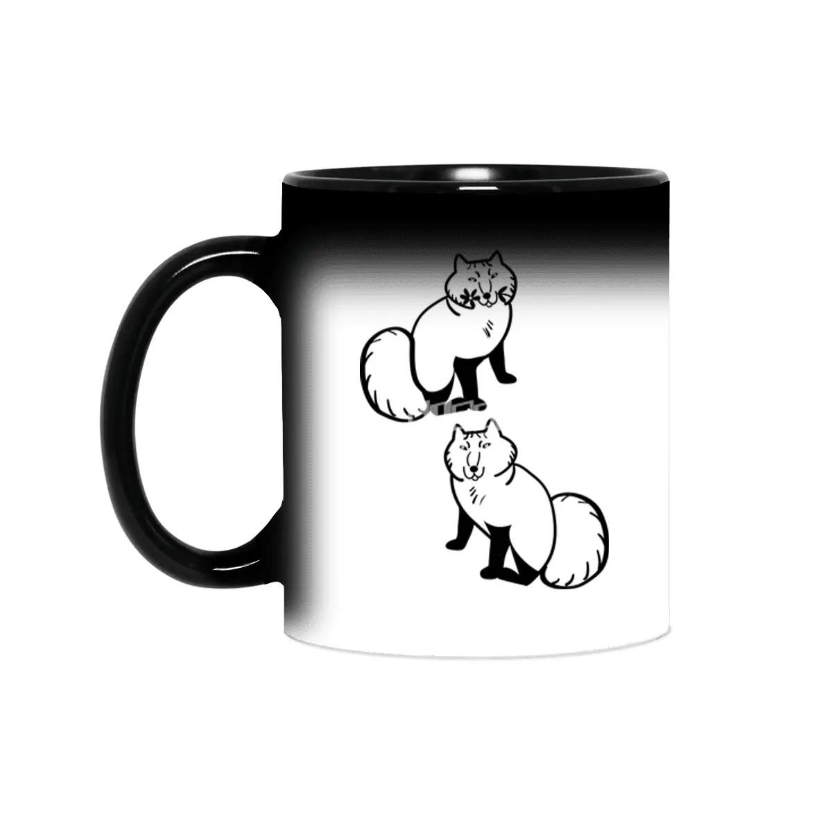 Arctic Fox couple scandinavian style Sihirli Kupa