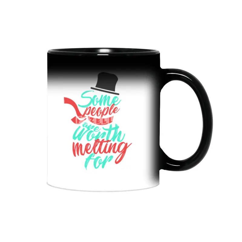 Snowman Melting Christmas Snow Love Couple Lover Lovers Dark Sihirli Kupa