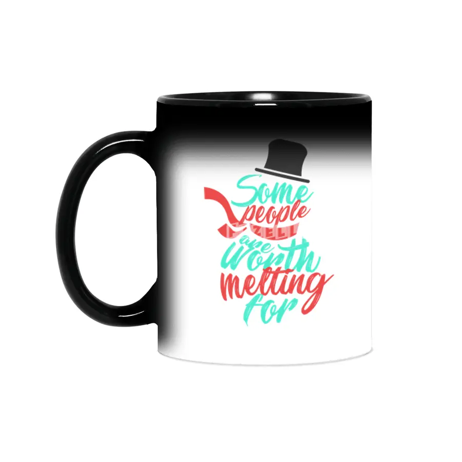 Snowman Melting Christmas Snow Love Couple Lover Lovers Dark Sihirli Kupa
