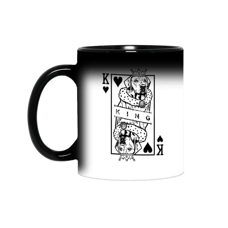 Rhodesian Ridgeback King Of Hearts Dog Playing Card Pop Art Sihirli Kupa