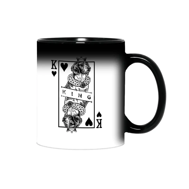 Welsh Springer Spaniel King Of Hearts Dog Lover Pop Art Sihirli Kupa