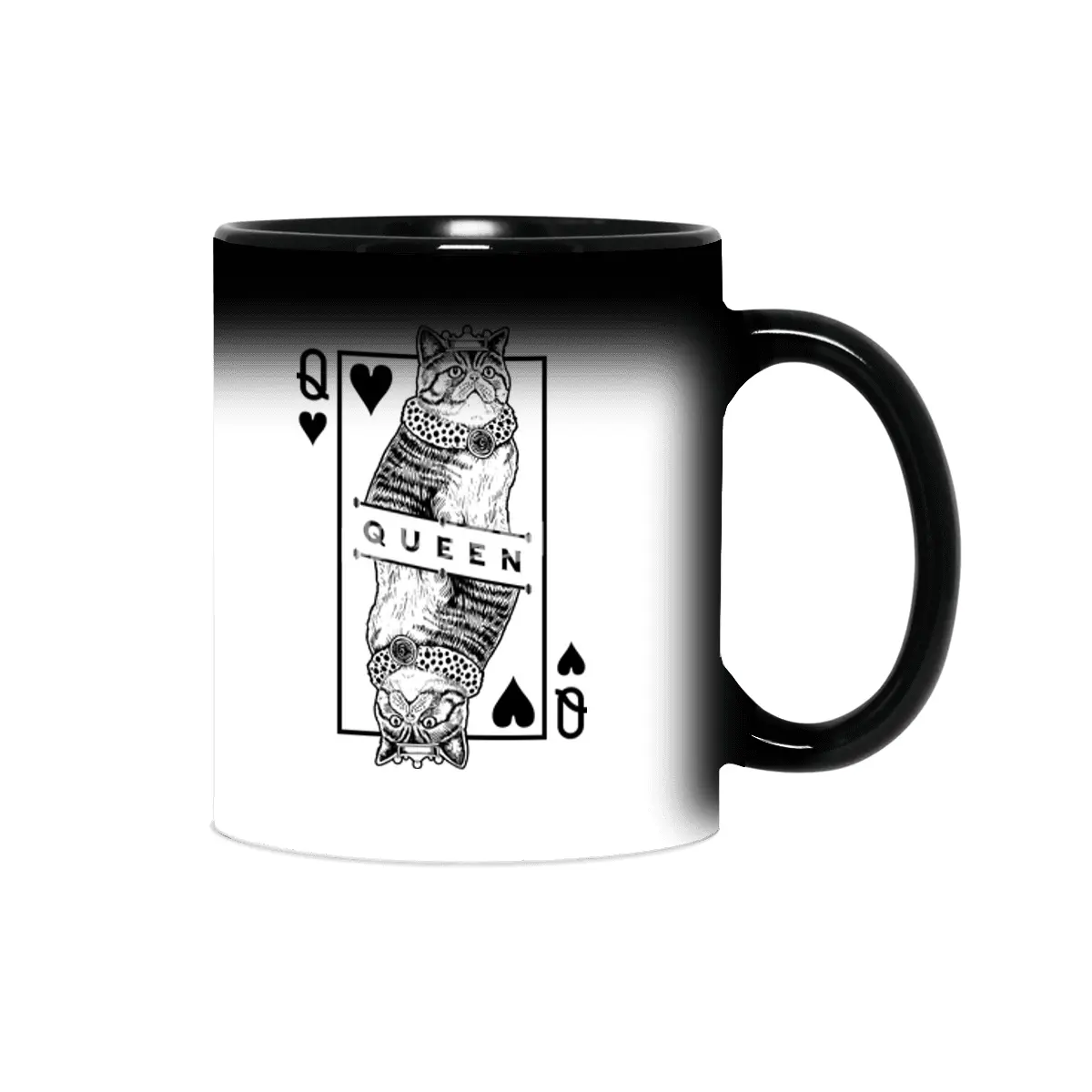 Exotic Shorthair Queen Of Hearts Funny Cat Lover Pop Art Sihirli Kupa