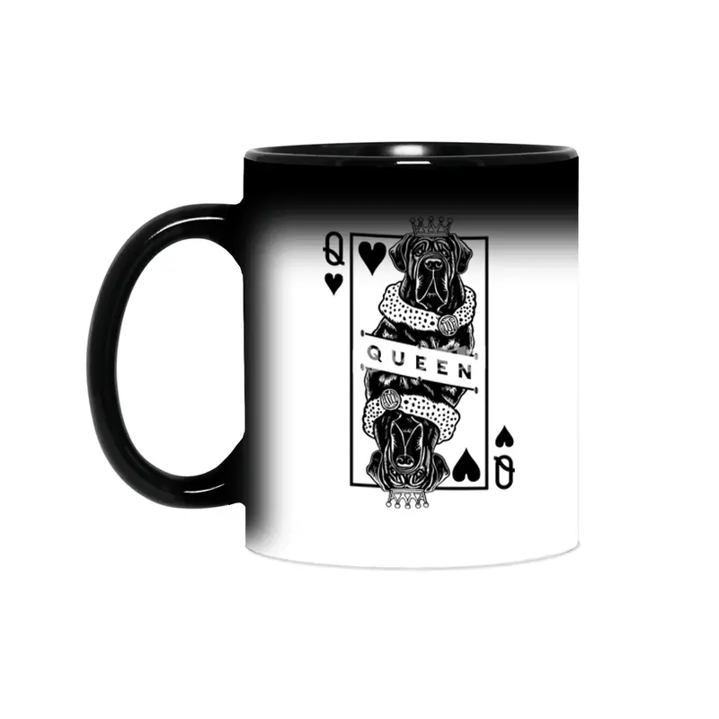 Neapolitan Mastiff Queen Of Hearts Funny Dog Lover Pop Art Sihirli Kupa