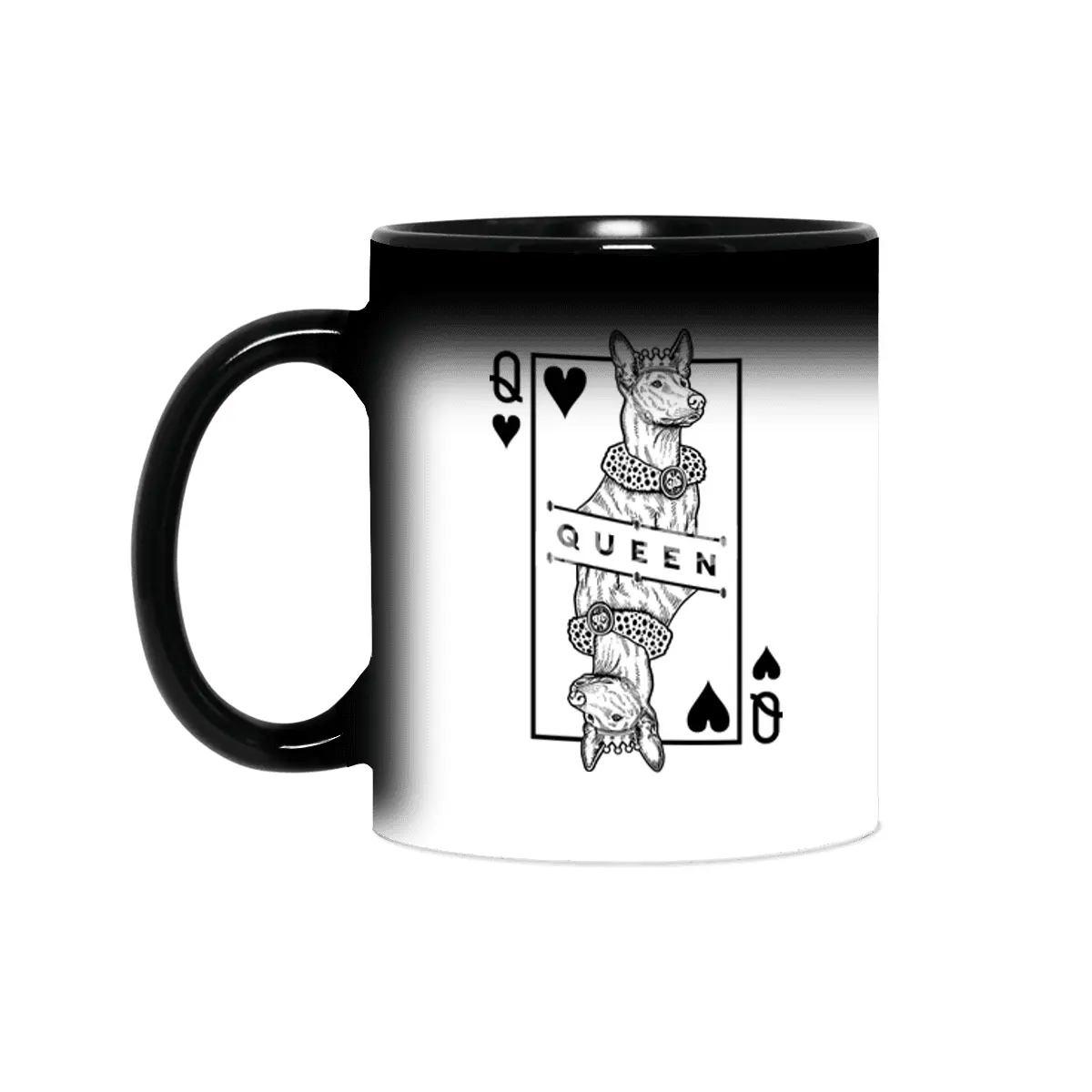 Pharaoh Hound Queen Of Hearts Funny Dog Lover Pop Art Sihirli Kupa