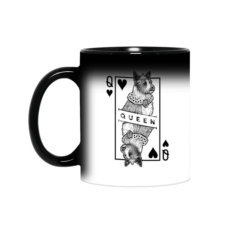Portuguese Podengo Pequeno Queen Of Hearts Funny Dog Lover Sihirli Kupa