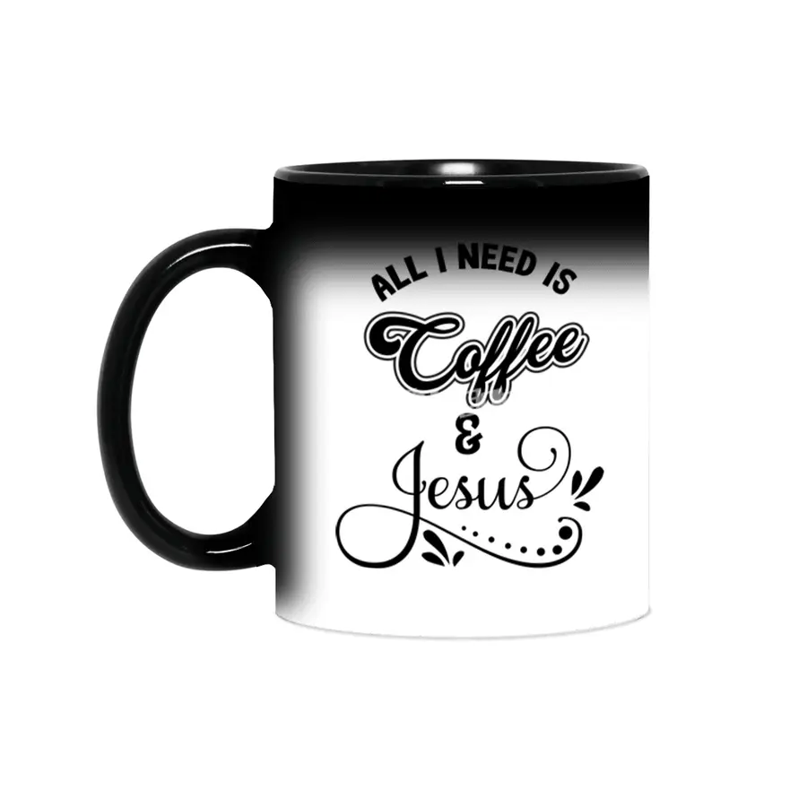 All I Need Is Jesus And Coffee Christian Sihirli Kupa
