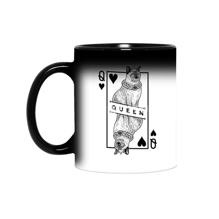 Tonkinese Tonk Cat Lover Queen Of Hearts Funny Pop Art Sihirli Kupa