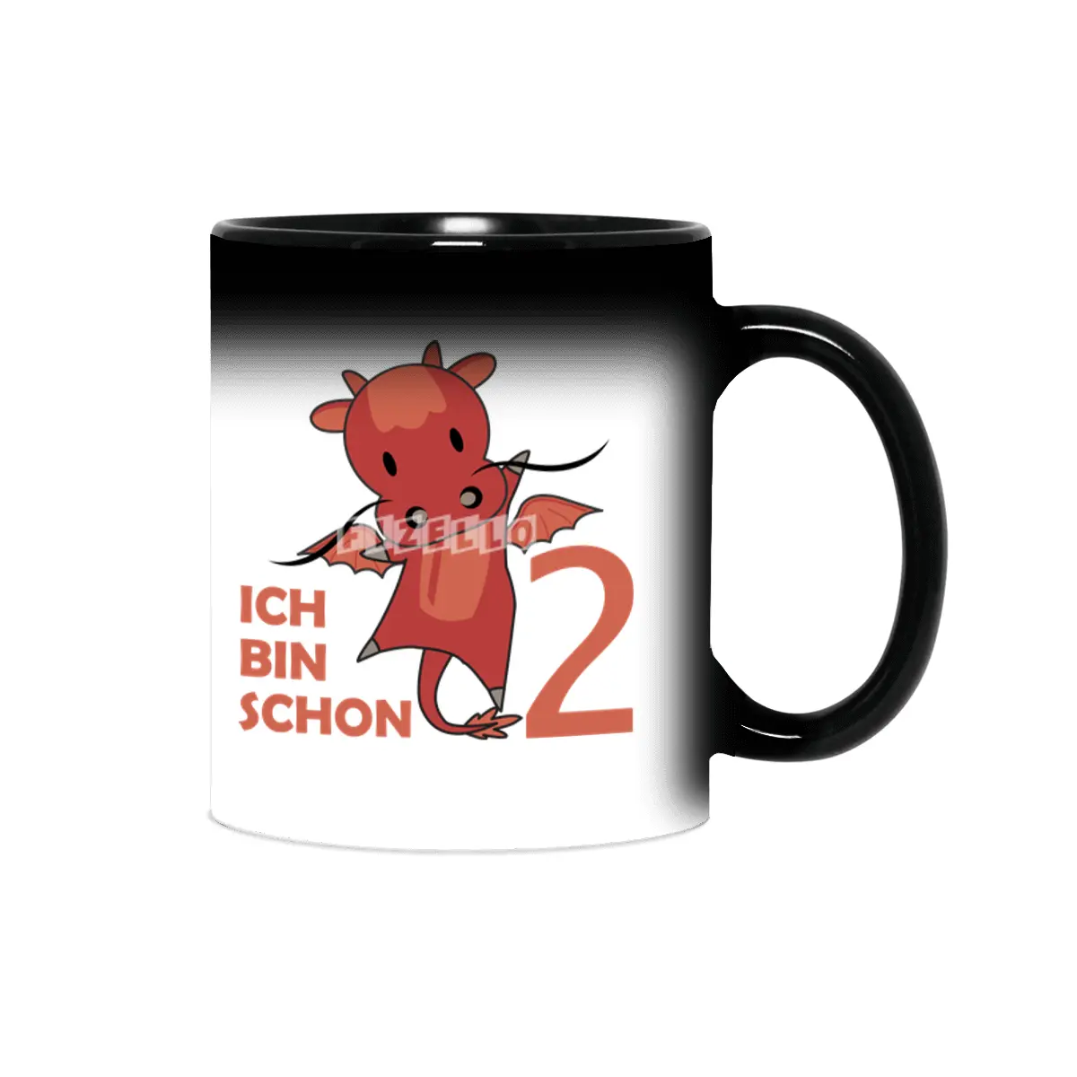 Dragon Red Two Years Old 2nd Birthday Fairy Tale Sihirli Kupa