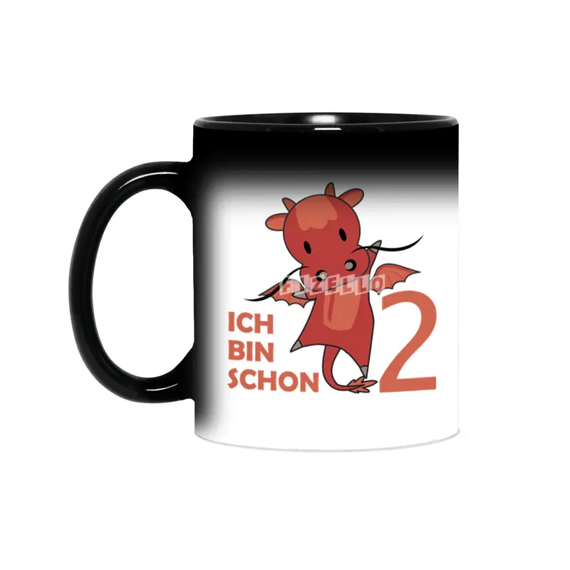 Dragon Red Two Years Old 2nd Birthday Fairy Tale Sihirli Kupa