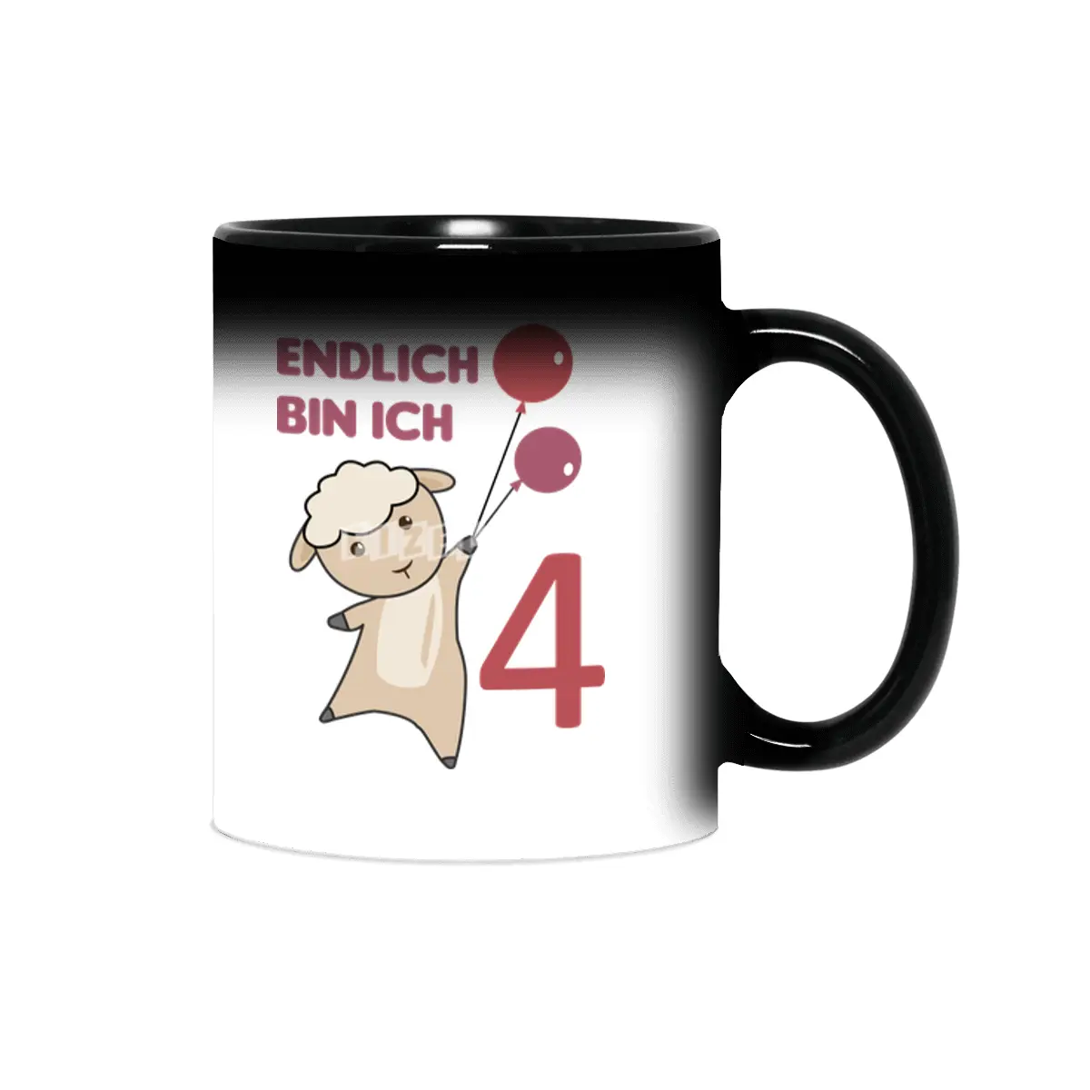 Sheep 4th Birthday For Kids 4 Years Old Red Sihirli Kupa