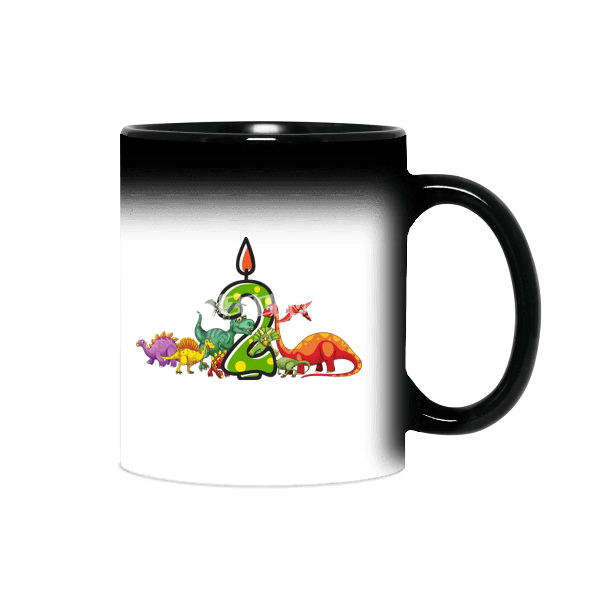 2nd Birthday Dinosaur two years old Dino Gift Boy Sihirli Kupa