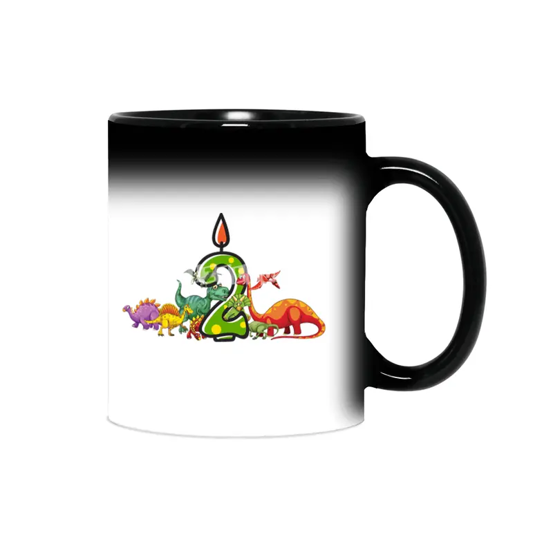 2nd Birthday Dinosaur two years old Dino Gift Boy Sihirli Kupa
