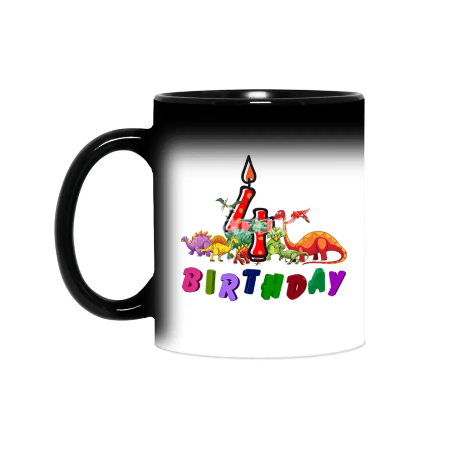 4th Birthday Dinosaur Dino Gift Boy four years old Sihirli Kupa