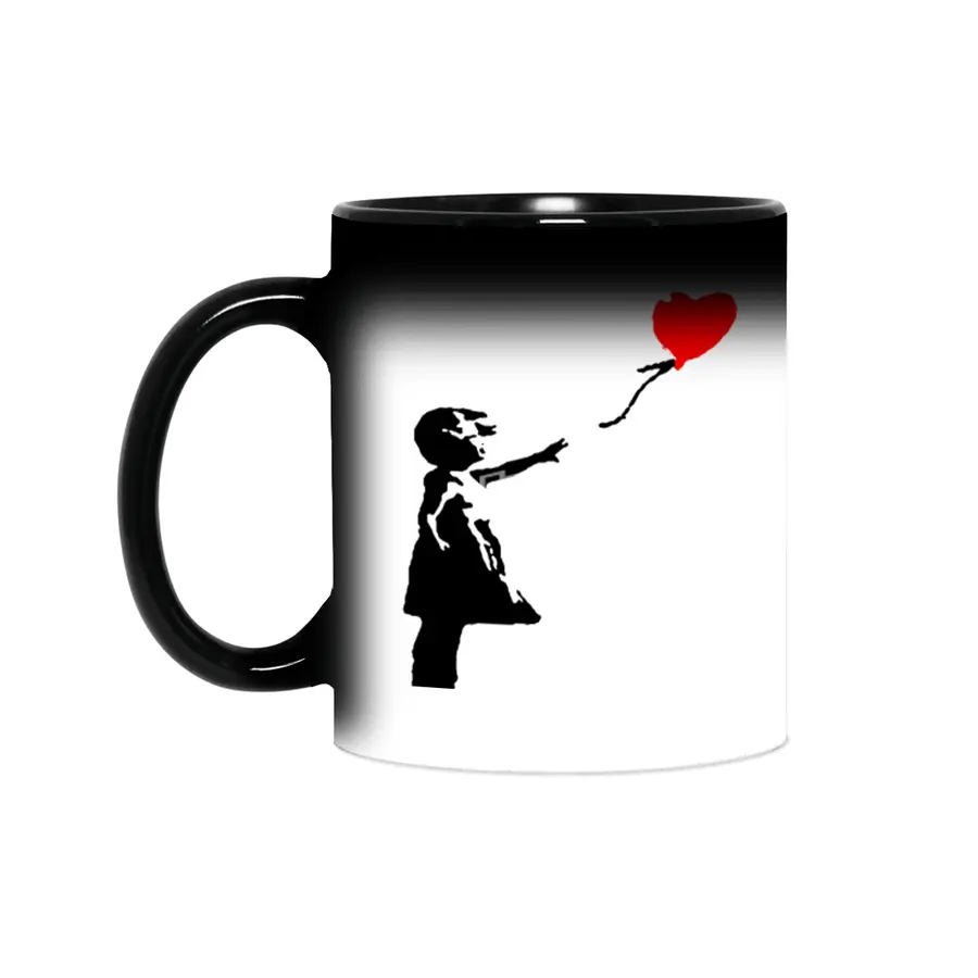 Banksy -  Red Balloon Sihirli Kupa
