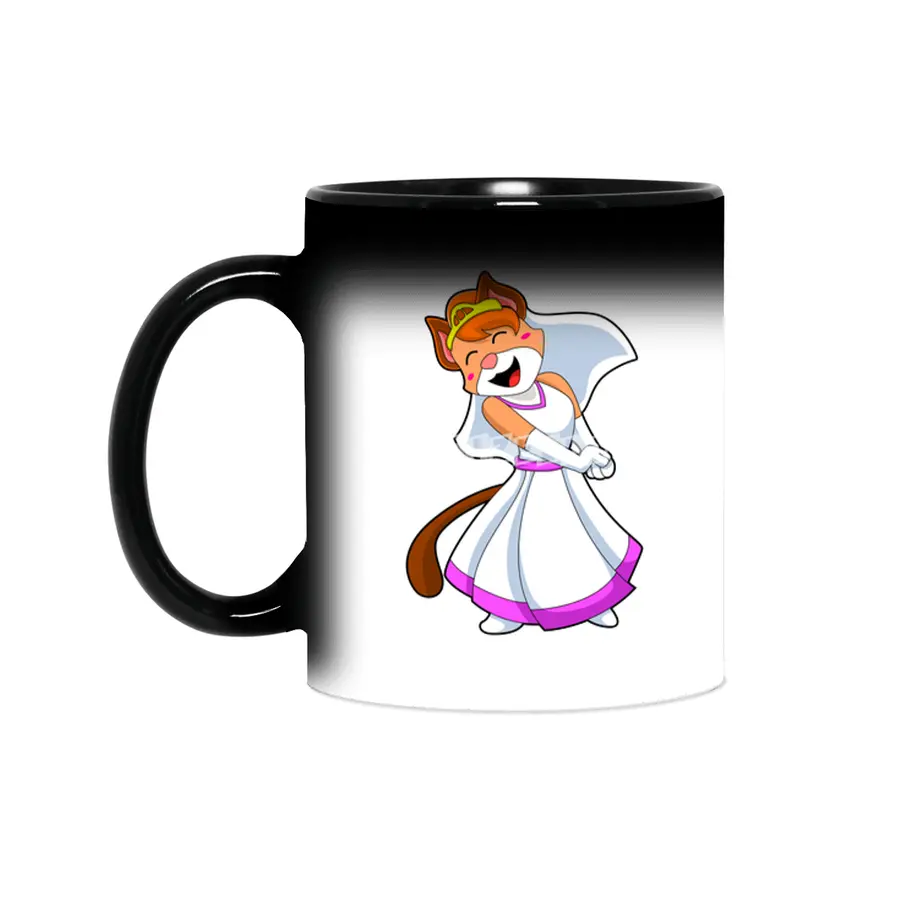 Cat as Bride with Wedding dress & Crown Sihirli Kupa