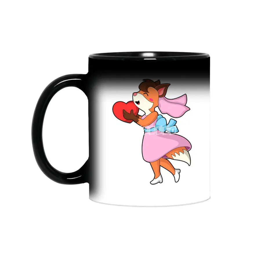 Fox as Bride with Dress & Heart Sihirli Kupa