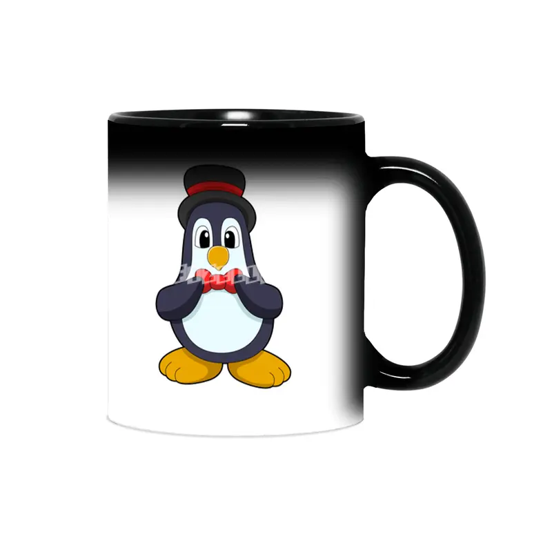 Penguin as Groom with Ribbon & Hat Sihirli Kupa