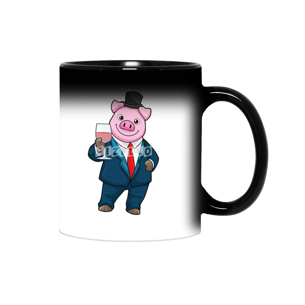Pig as Groom with Glass of Wine Sihirli Kupa