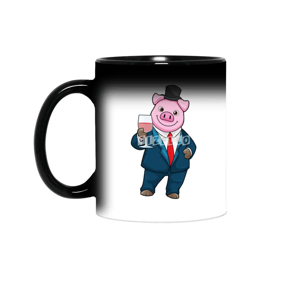 Pig as Groom with Glass of Wine Sihirli Kupa