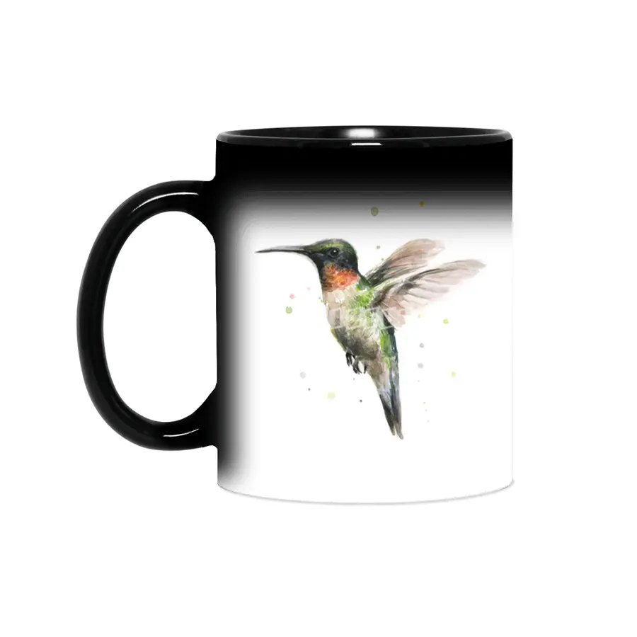 Hummingbird Watercolor Sihirli Kupa