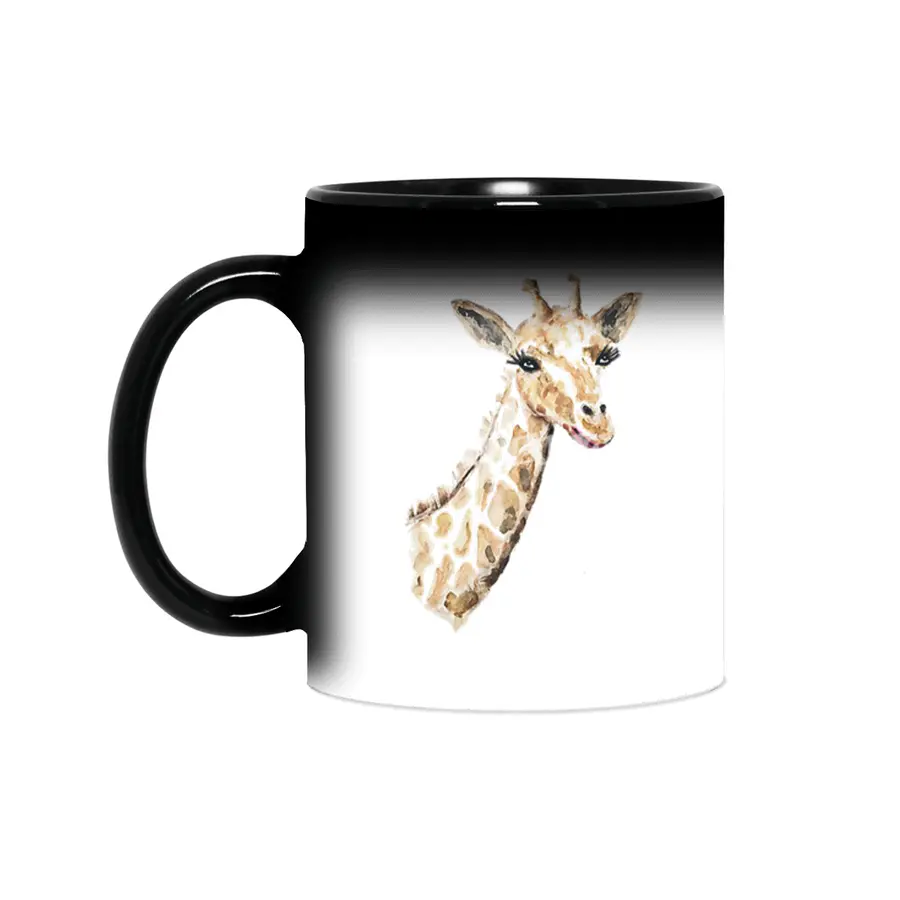 Watercolor Giraffe Sihirli Kupa