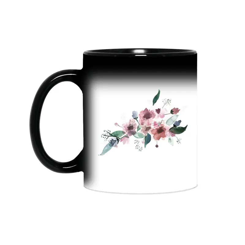 Watercolor Flowers Sihirli Kupa
