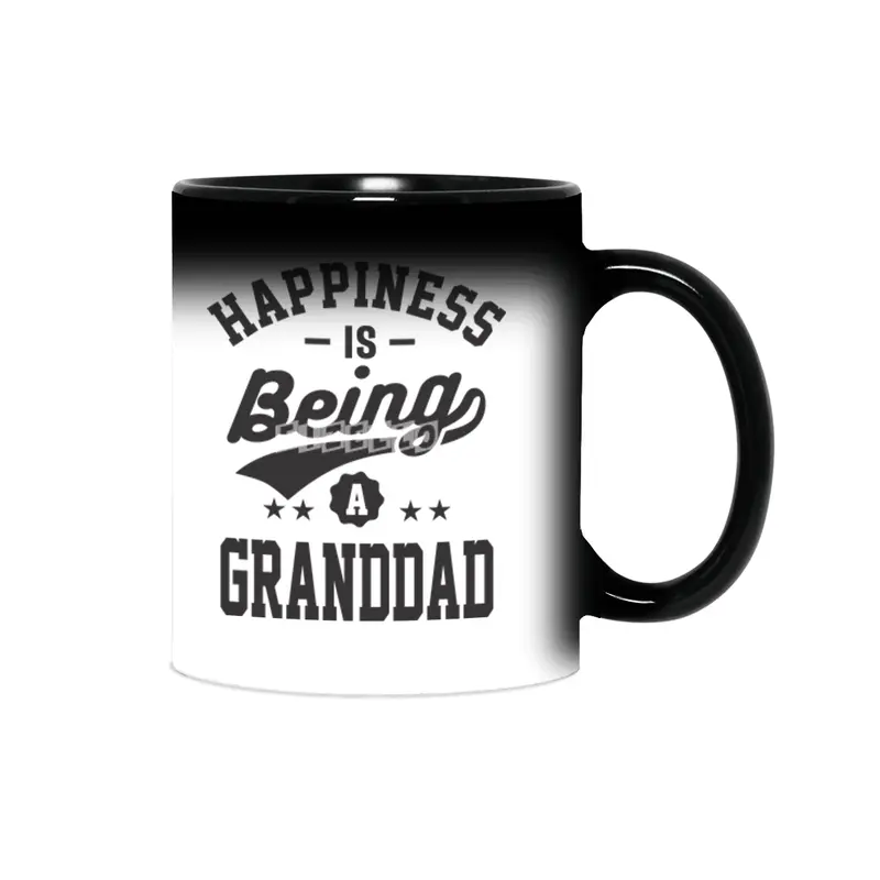 Happiness is Being a Granddad T-shirt Gift Sihirli Kupa