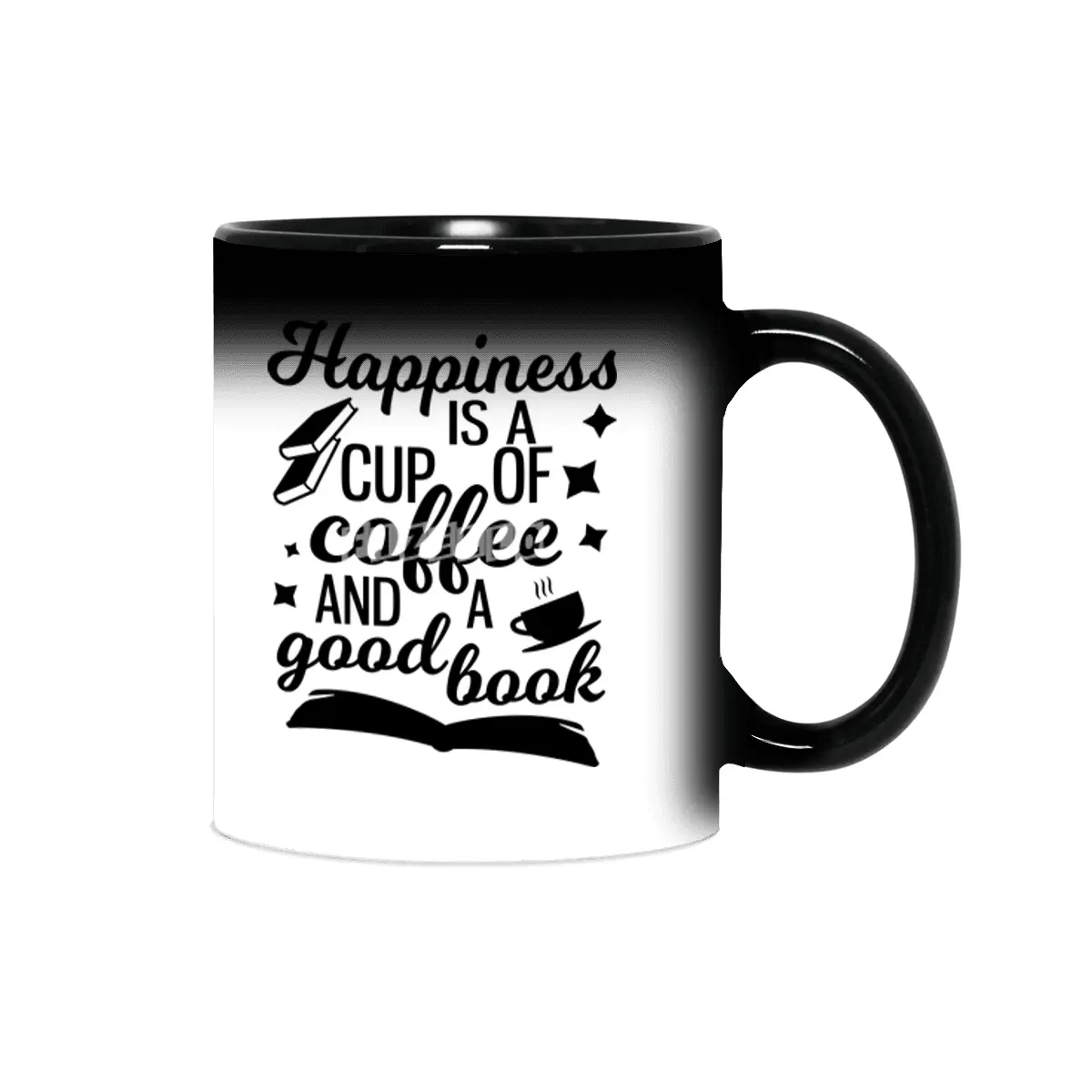 Happiness is a Cup of Coffee and a Good Book Sihirli Kupa