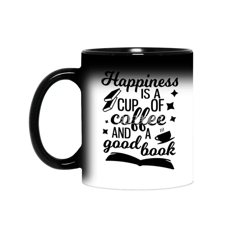 Happiness is a Cup of Coffee and a Good Book Sihirli Kupa