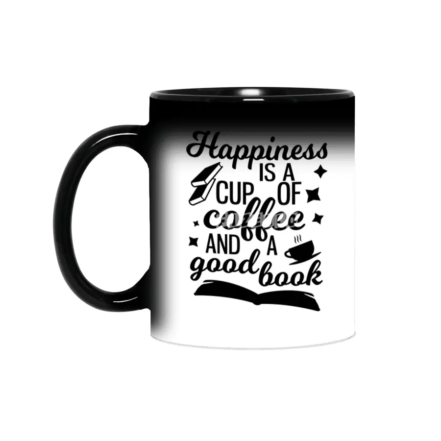 Happiness is a Cup of Coffee and a Good Book Sihirli Kupa