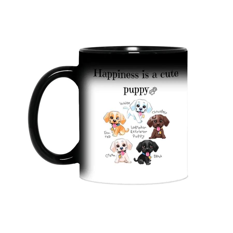 Happiness is a cute puppy Sihirli Kupa