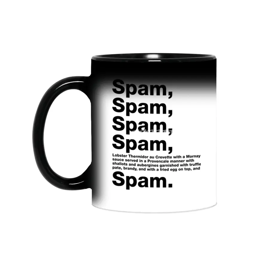 Lovely Spam - Black Text Sihirli Kupa