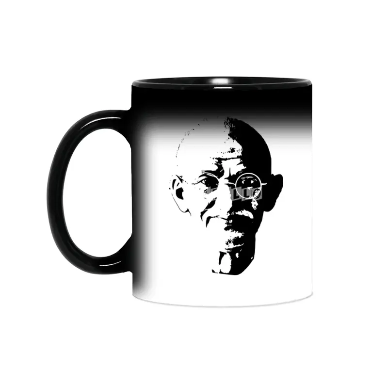 Mahatma Gandhi Minimalistic Pop Art Sihirli Kupa