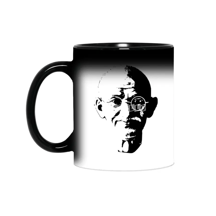 Mahatma Gandhi Minimalistic Pop Art Sihirli Kupa