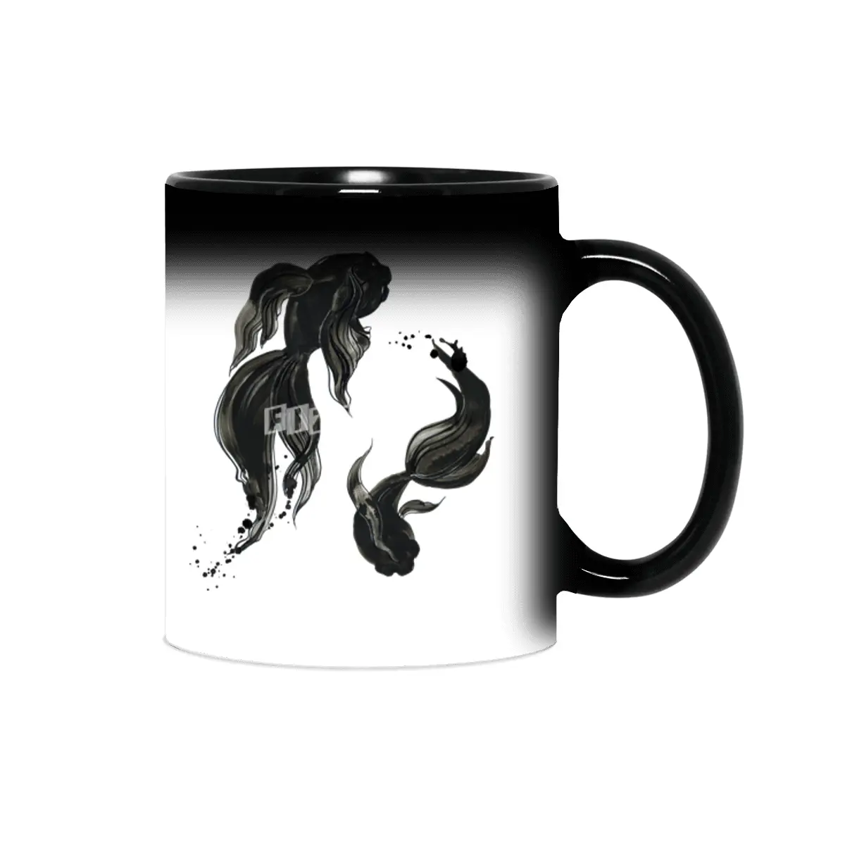 Koi fishes in Japanese painting style. Sihirli Kupa