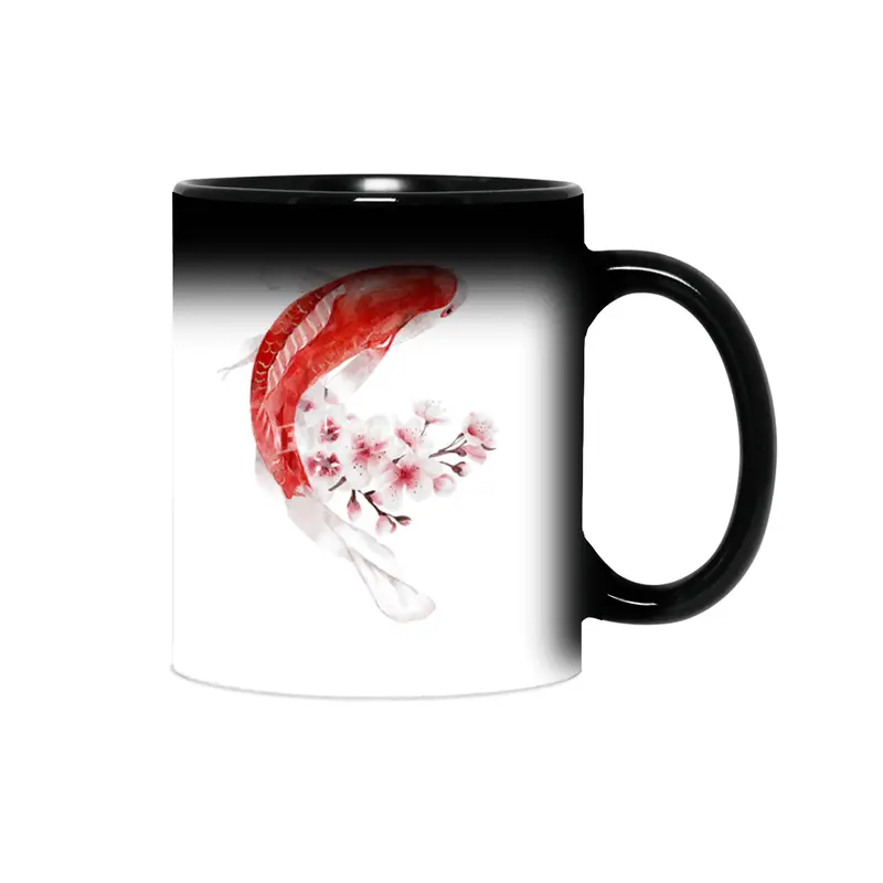 Koi Fish and Cherry Blossoms Sihirli Kupa