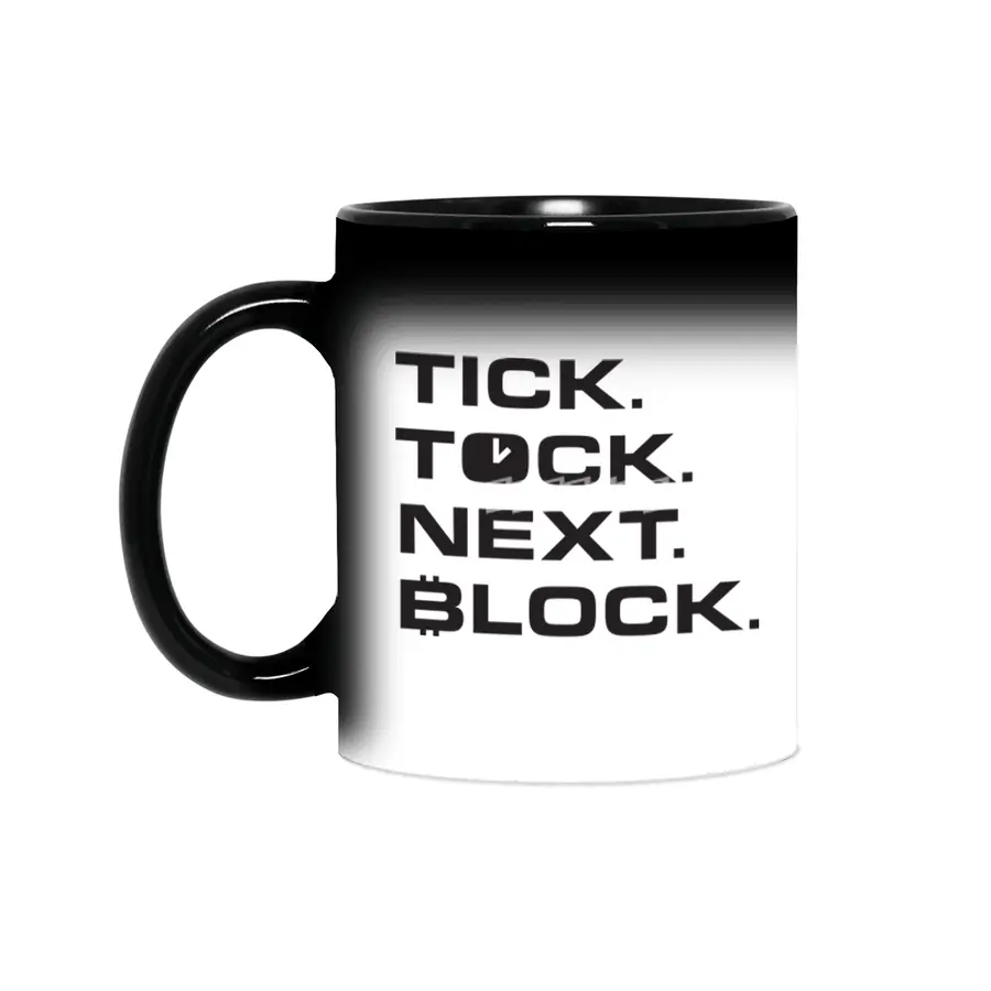 Bitcoin Design - Tick Tock Next Block Sihirli Kupa