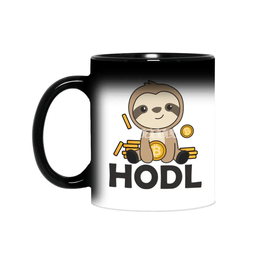 Bitcoin Faultier Coins Hold Digital Currency Sihirli Kupa