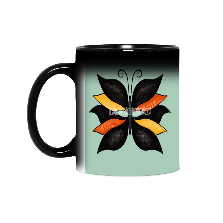 Beautiful Butterfly Weird Abstract Insect Sihirli Kupa