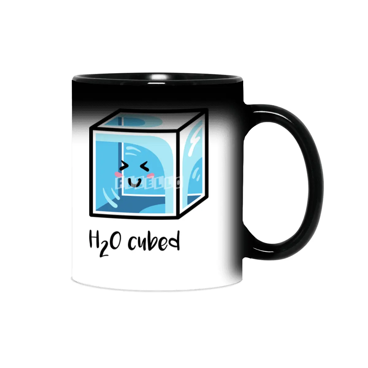 H2O Cubed Ice Block Chemistry Science Joke Sihirli Kupa