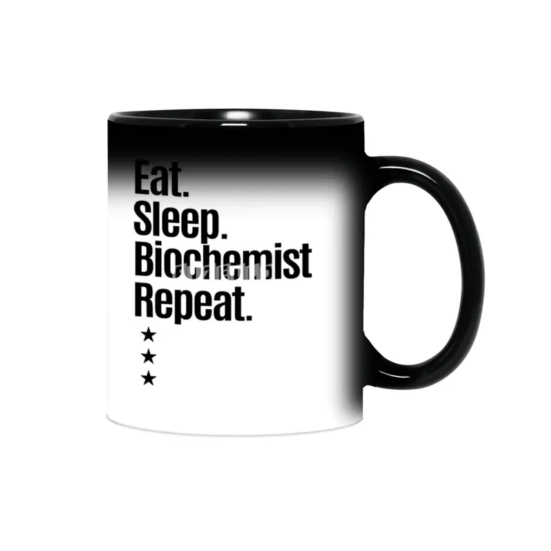 Eat Sleep Biochemist Repeat Job Title Gift Sihirli Kupa