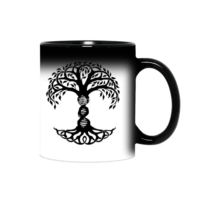 Copy of DNA Tree of Life Genetics Biology Science gift viking theme Sihirli Kupa
