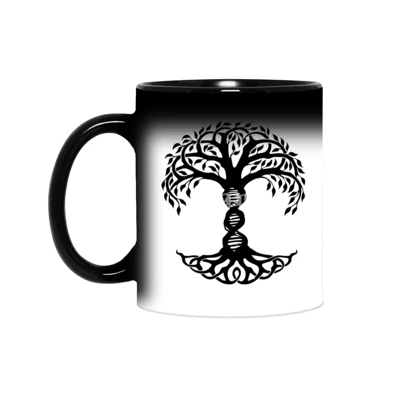 Copy of DNA Tree of Life Genetics Biology Science gift viking theme Sihirli Kupa