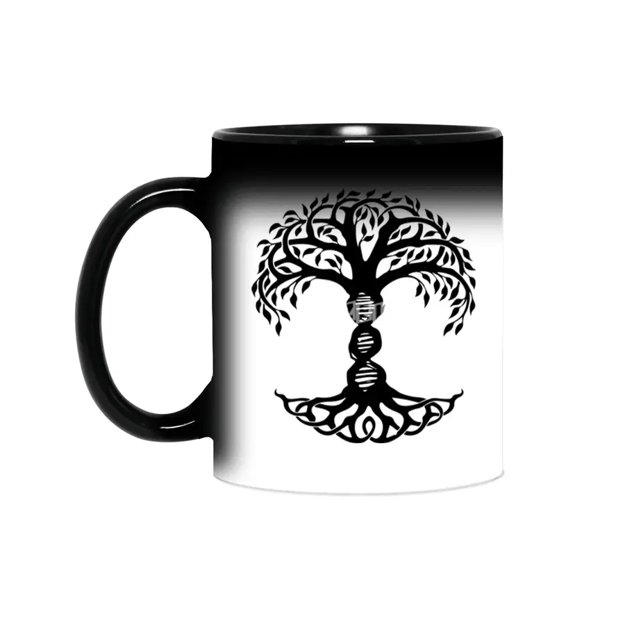 Copy of DNA Tree of Life Genetics Biology Science gift viking theme Sihirli Kupa