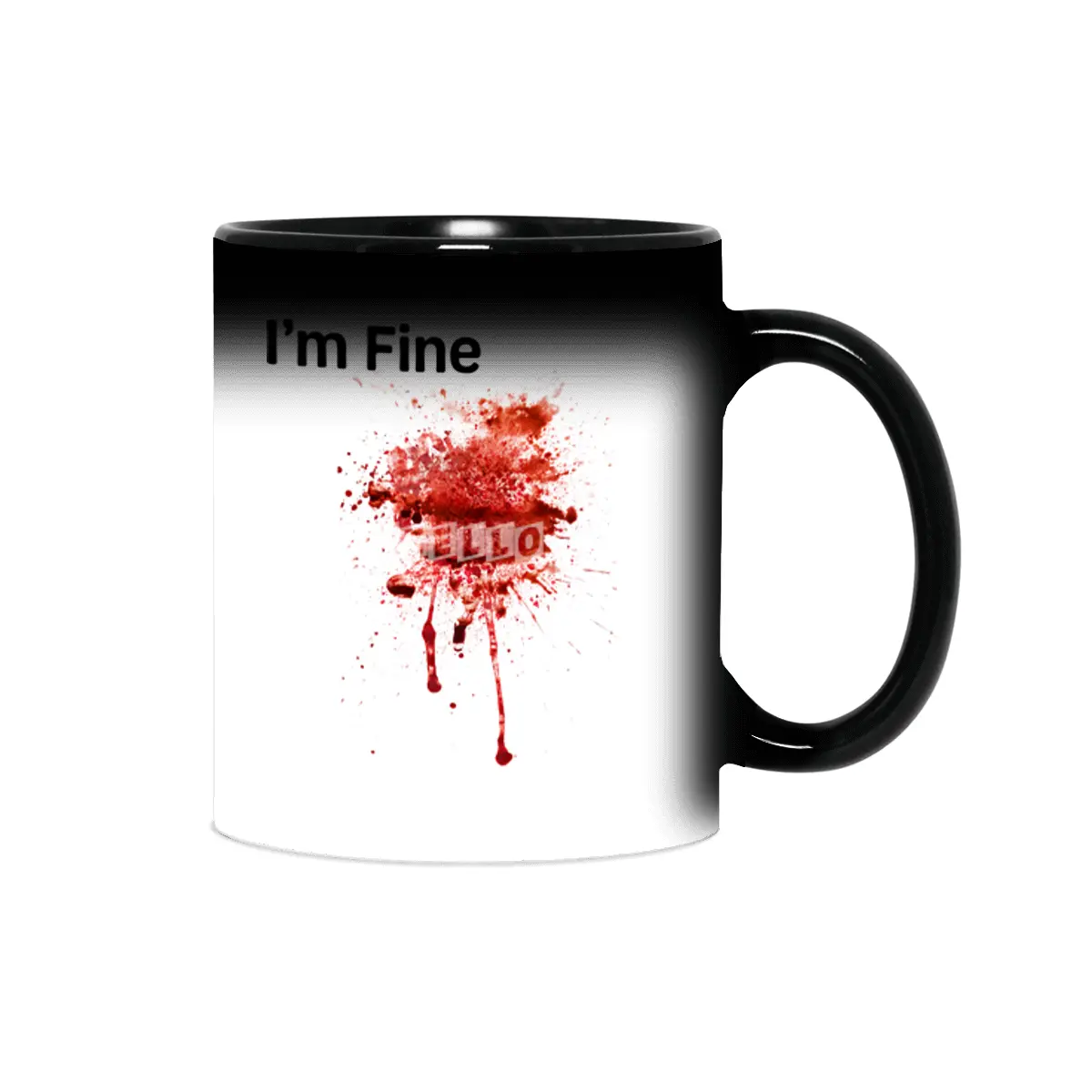 I'm Fine Movie Bloody Zombie Sarcastic Very Funny Tee Sihirli Kupa