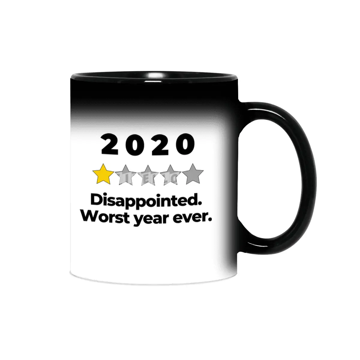 2020 Bad Year Review One Star Rating Cute Funny Joke October September Sarcastic Class Motivational Sihirli Kupa