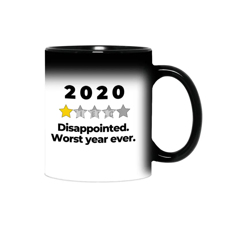 2020 Bad Year Review One Star Rating Cute Funny Joke October September Sarcastic Class Motivational Sihirli Kupa