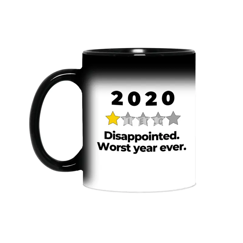 2020 Bad Year Review One Star Rating Cute Funny Joke October September Sarcastic Class Motivational Sihirli Kupa
