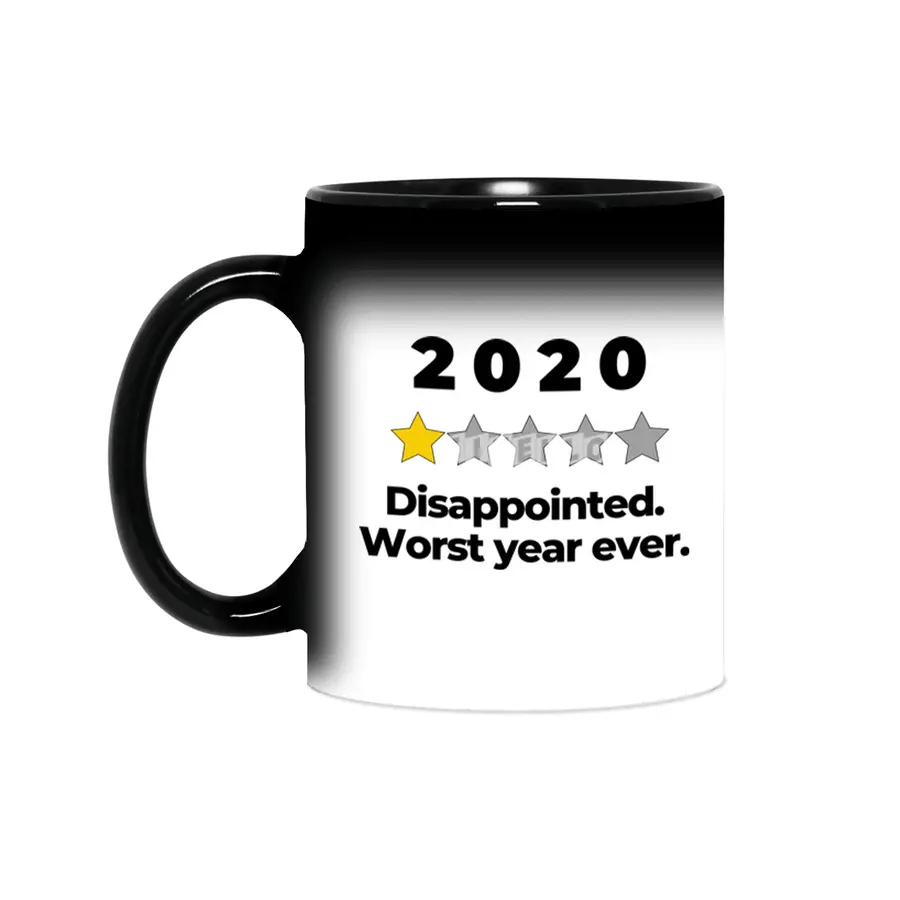 2020 Bad Year Review One Star Rating Cute Funny Joke October September Sarcastic Class Motivational Sihirli Kupa