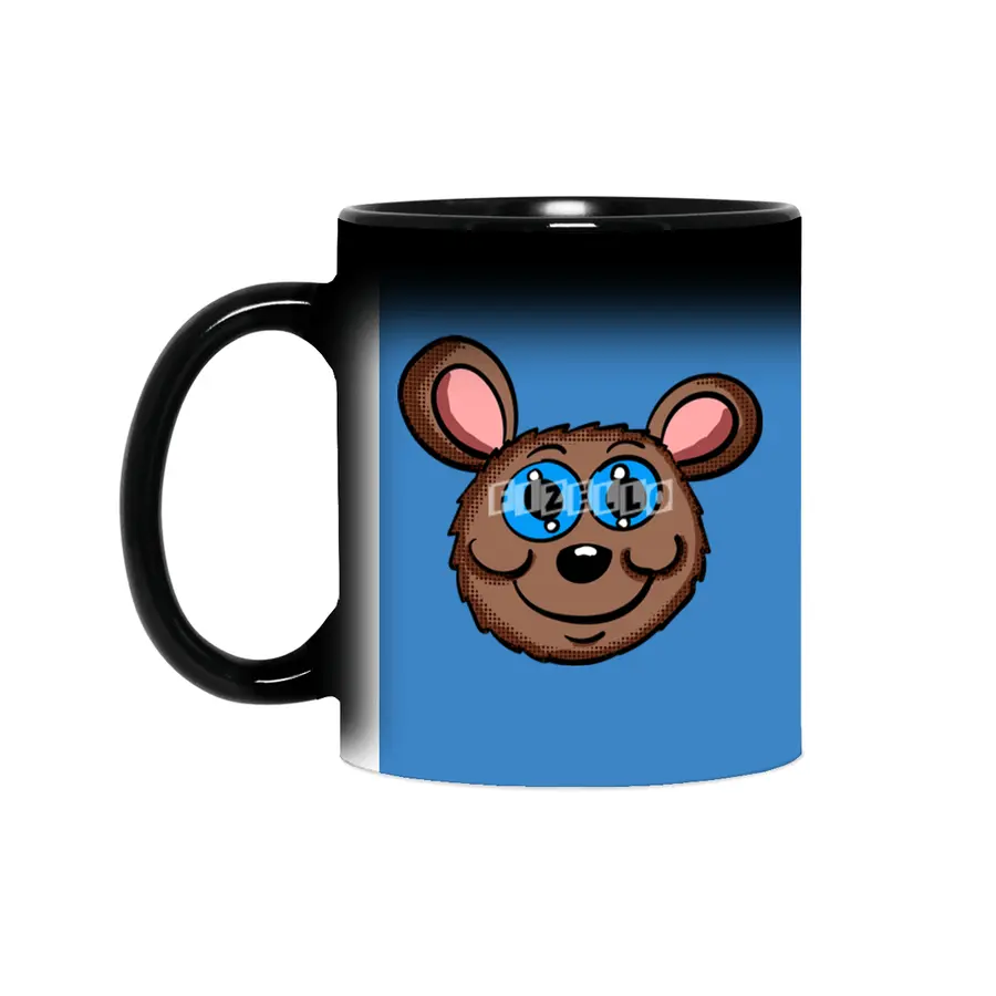 Cartoon Mouse Head Sihirli Kupa